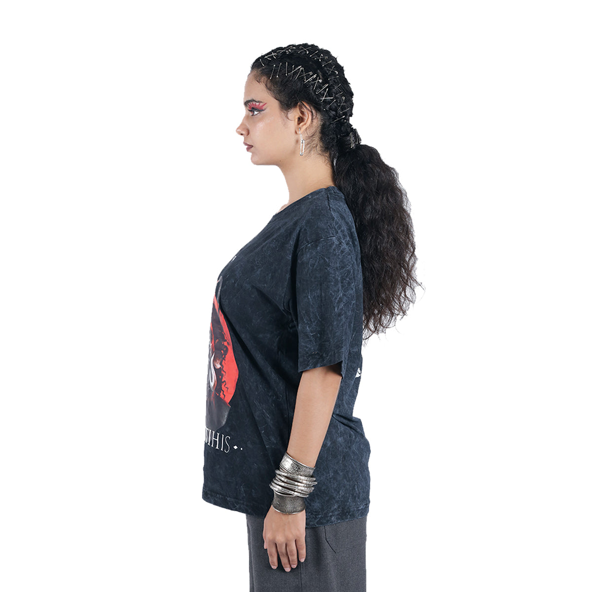 AYAKTIHIS BLACK VINTAGE WASHED T-SHIRT