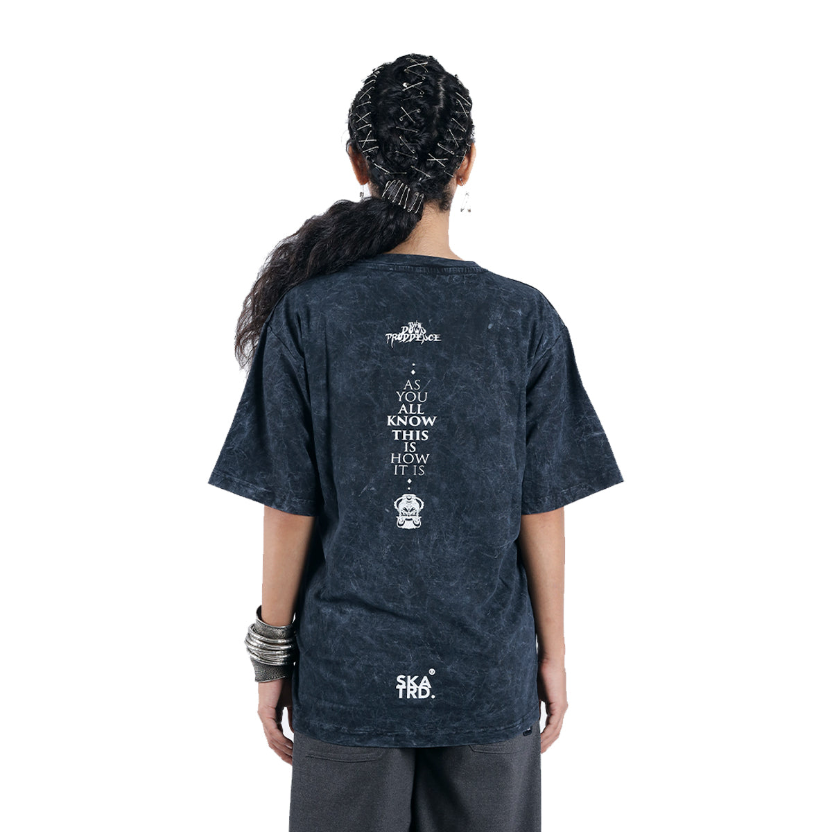 AYAKTIHIS BLACK VINTAGE WASHED T-SHIRT