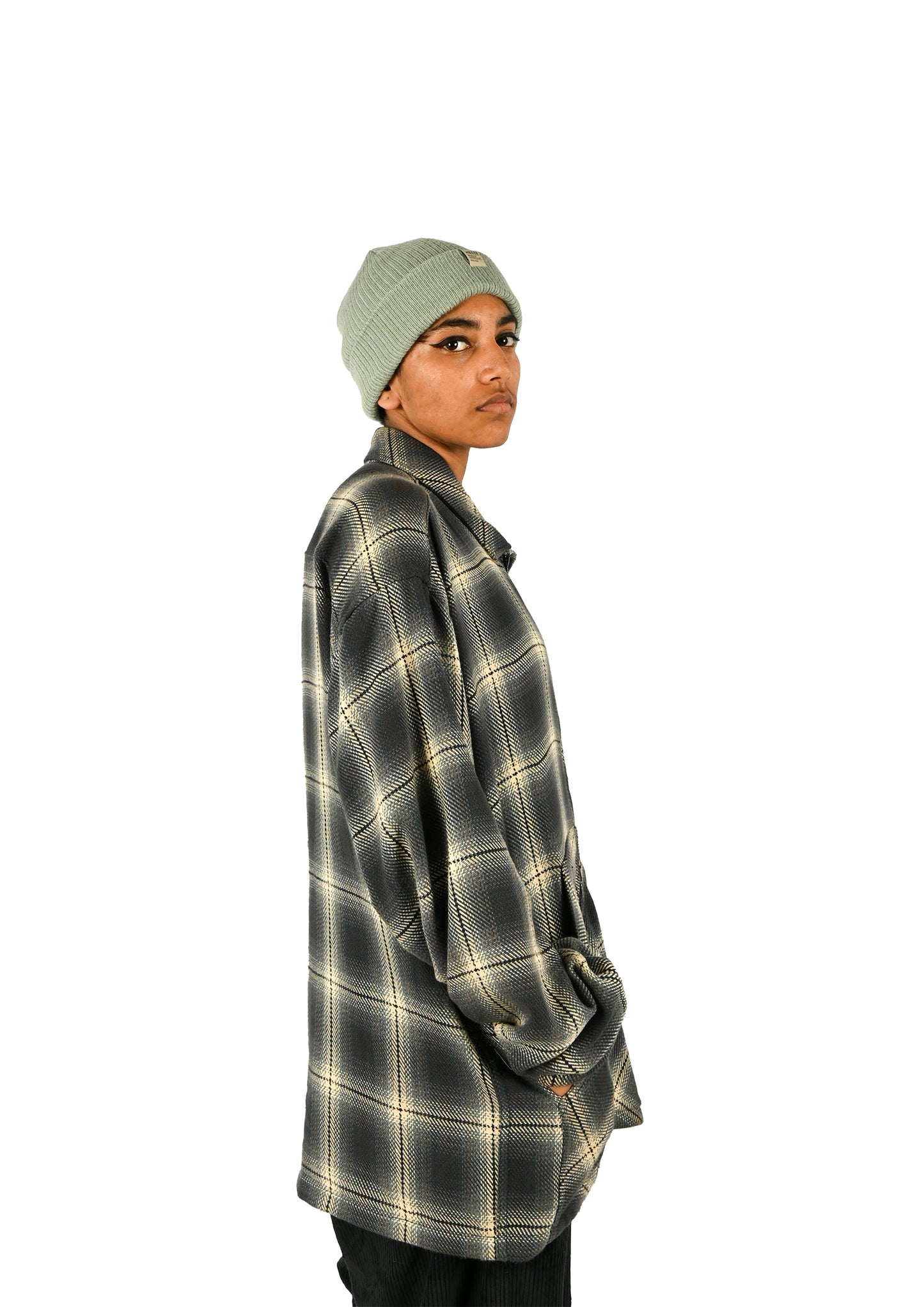 FULL ZIPPER FLANNEL SHACKET