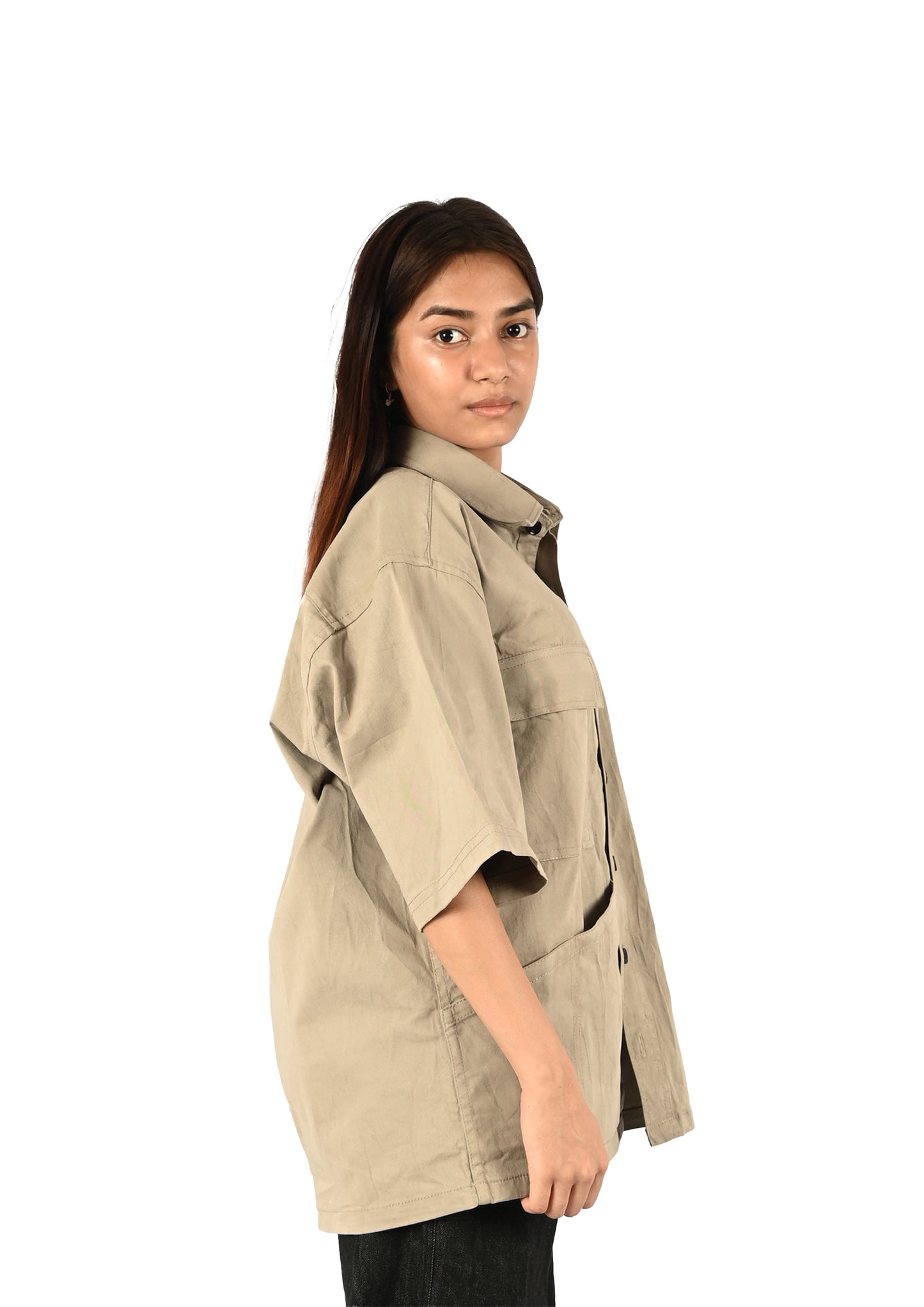 OVERSIZED ZIPPER POCKET SHIRT
