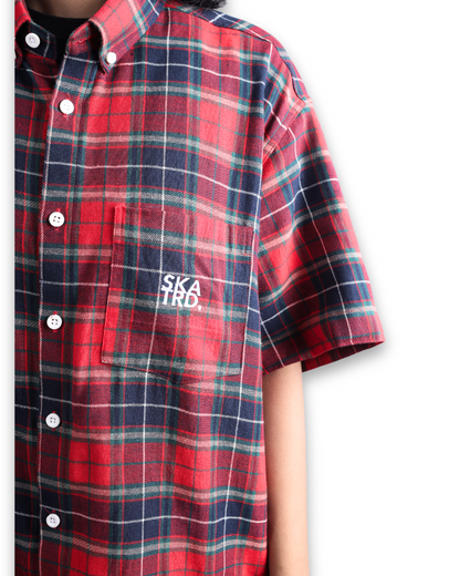 LIGHTWEIGHT RED PLAID SHIRT