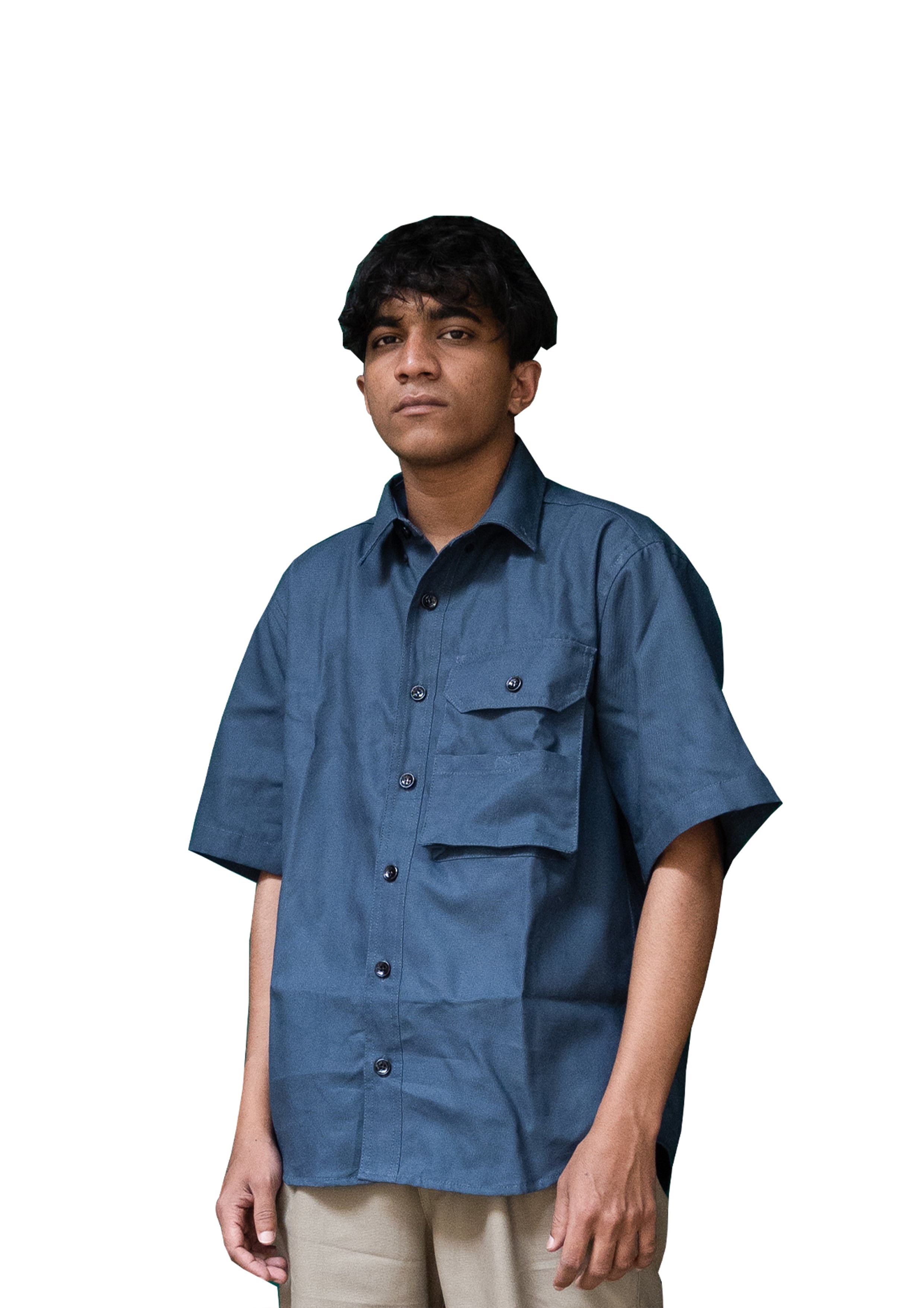 Oversized Classic Blue Shirt