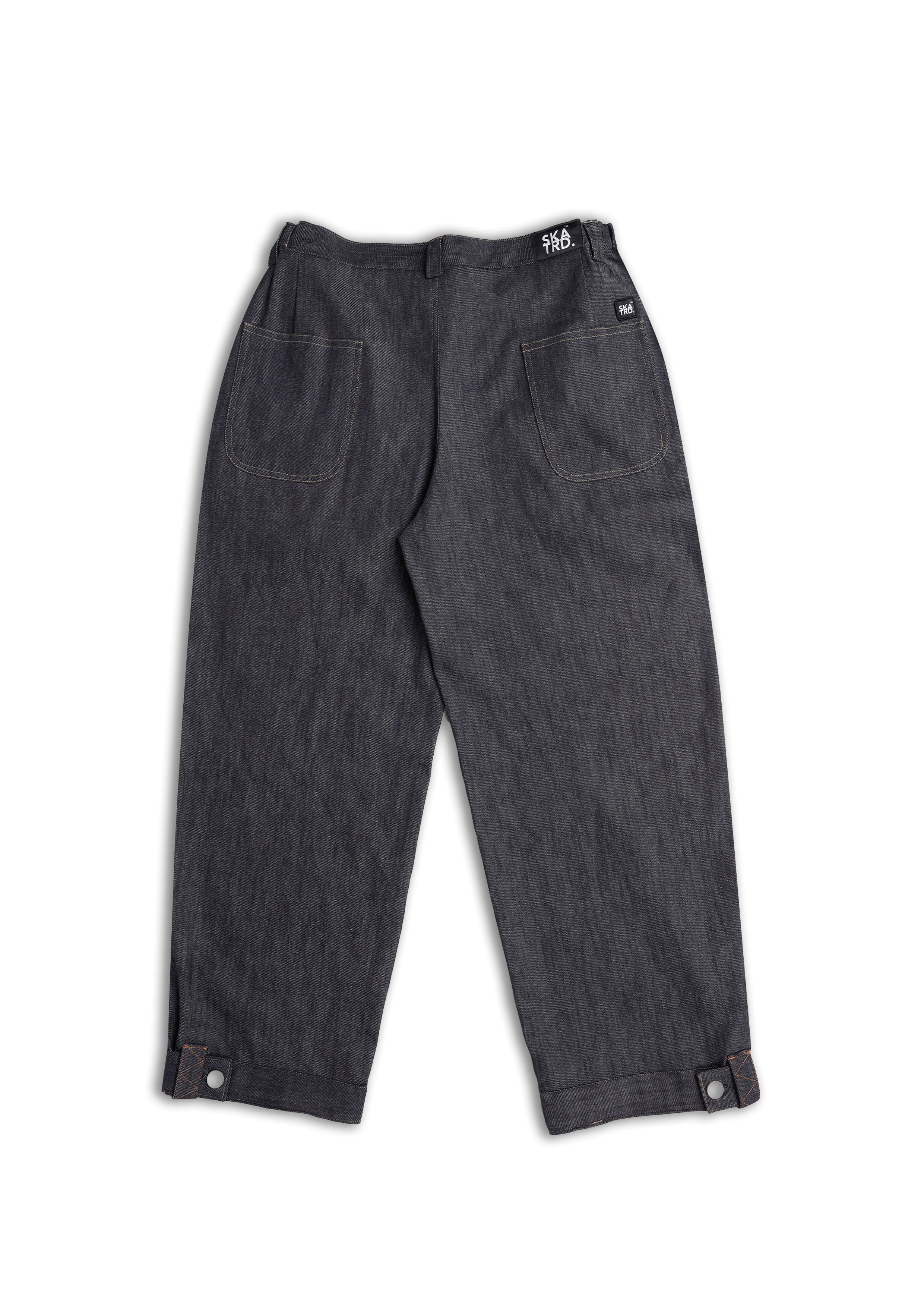 Raw Denim Adjustable Hem Jeans