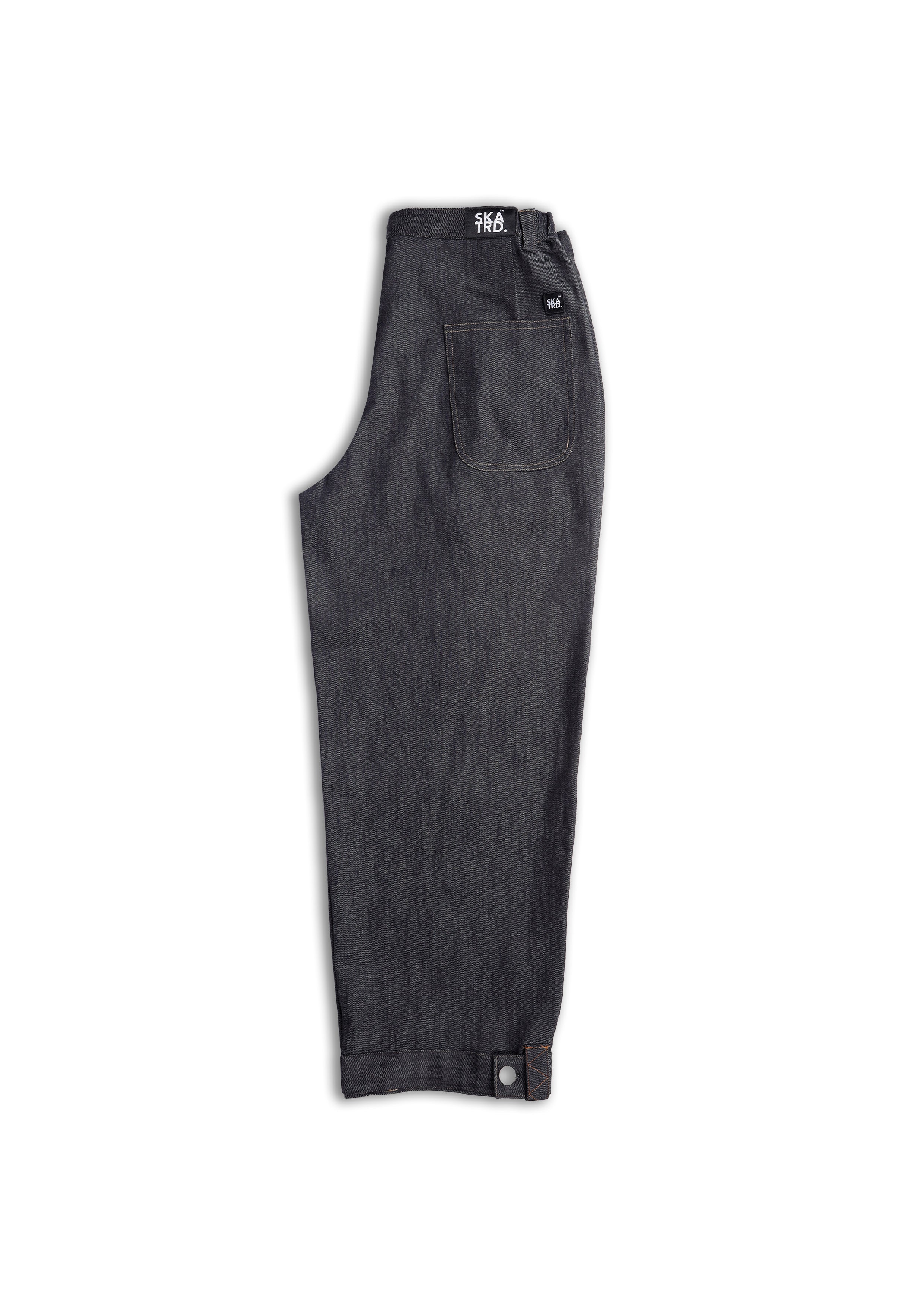 Raw Denim Adjustable Hem Jeans