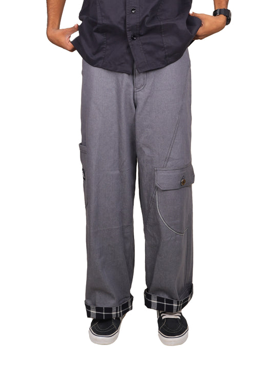 S-237 GREY CARGO SKATE TROUSER