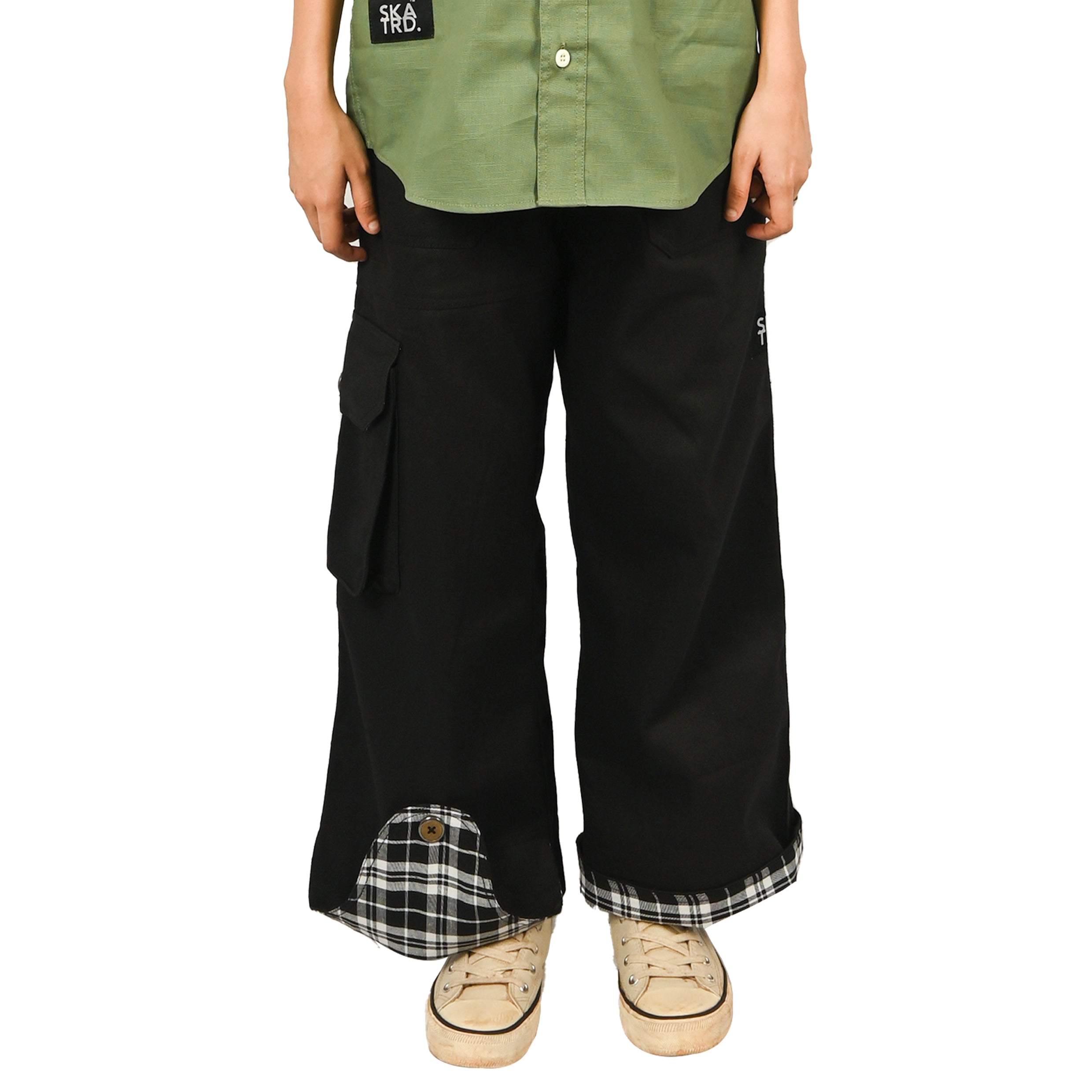S-238 BLACK CARGO SKATE TROUSER
