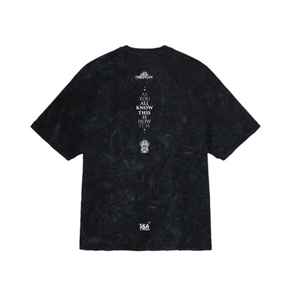AYAKTIHIS BLACK VINTAGE WASHED T-SHIRT