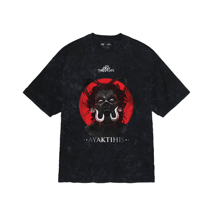 AYAKTIHIS BLACK VINTAGE WASHED T-SHIRT