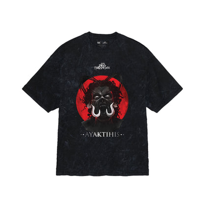 AYAKTIHIS BLACK VINTAGE WASHED T-SHIRT