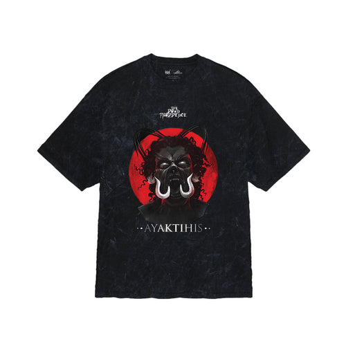 AYAKTIHIS BLACK VINTAGE WASHED T-SHIRT